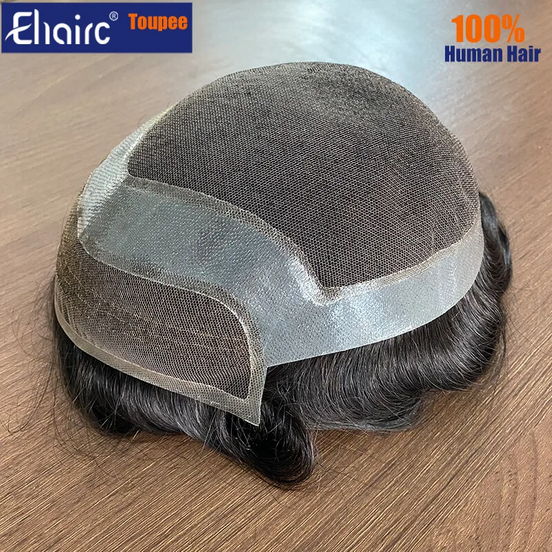 

Распродажа - голливудский швейцарский кружевной мужской протез для волос, дышащий мужской капиллярный протез, 6 дюймов, парик для мужчин, парик из 100% человеческих волос