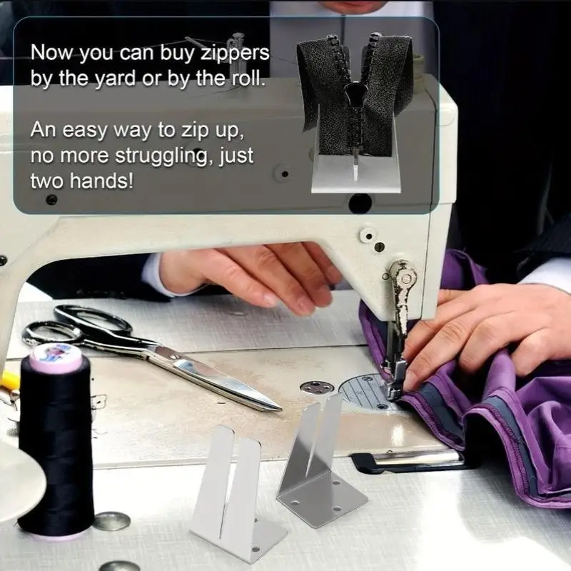 Stainless Steel Zipper Clamp Tool Quick Installation Assistant For Sewing Zipper Repair DIY Quick Installation Assistant