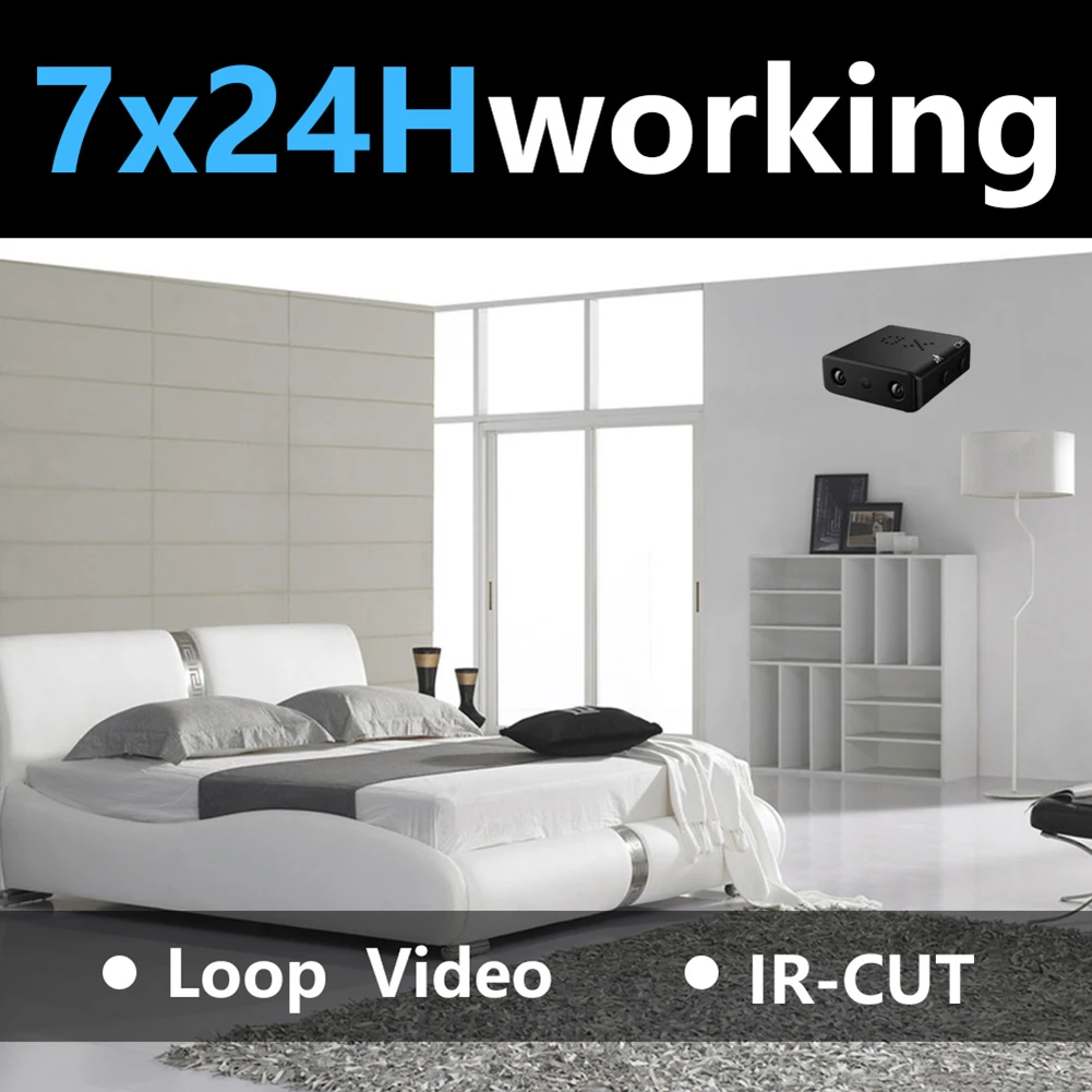 Mini Camera 1920x1080P HD Video Recorder Infrarood Nachtzicht Bewegingsdetectie Ondersteuning TF-kaart tot 32G Micro Cam