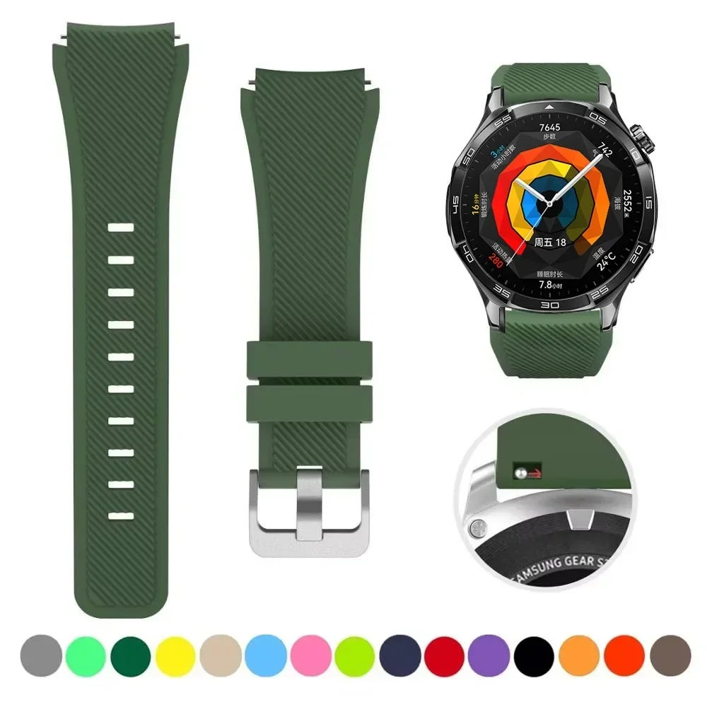 22mm Silicone Strap for Huawei Watch GT5 4/3/GT5 Pro 46mm Amazfit GTR 47mm Soft Bracelet Belt for Amazfit Pace Stratos 2 2s Band