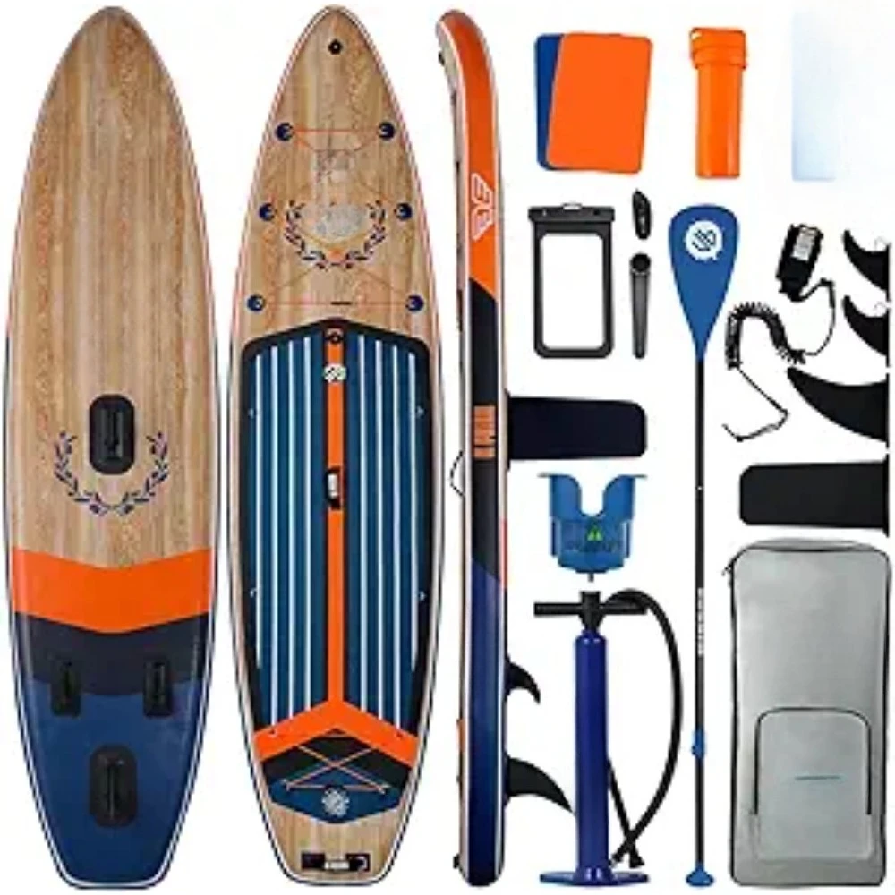 Hot-Sell! Extra Large Inflatable Paddle Board,SUP for 2+1 People/Family, Stand Up Paddle Board with Waterproof Phone Pouch - NEW