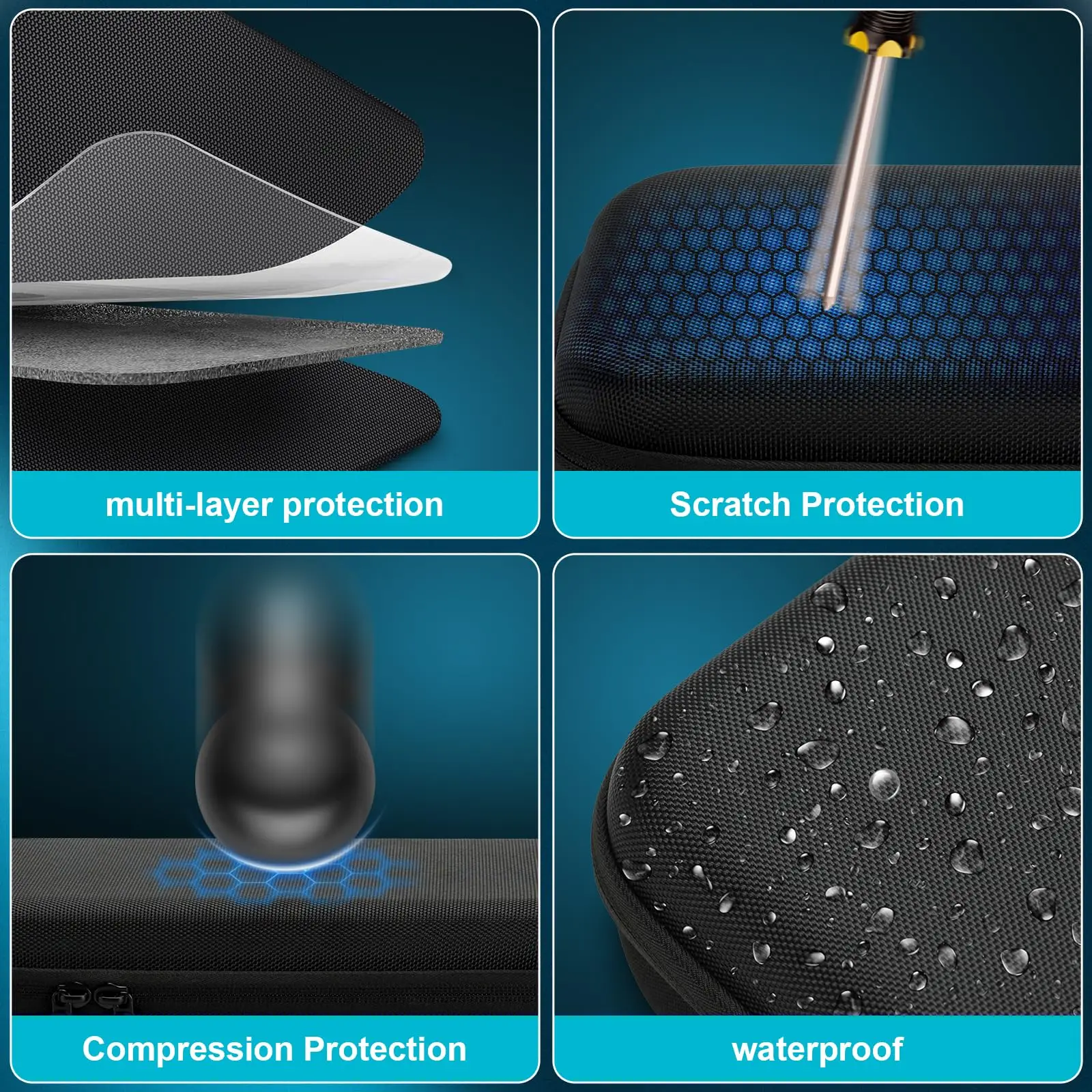 Estojo de transporte de grande capacidade para asus rog xbox ally x 2025, bolsa de armazenamento de viagem portátil de eva rígido para rog xbox ally x acessórios