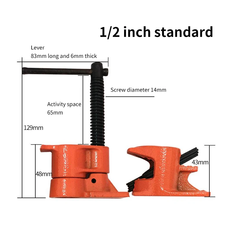 Imagem -05 - Carpintaria Tubo Braçadeira Mangueira Conector Clamp Fixture Madeira Colagem Placa de Madeira Carpenter Fixture hq hq