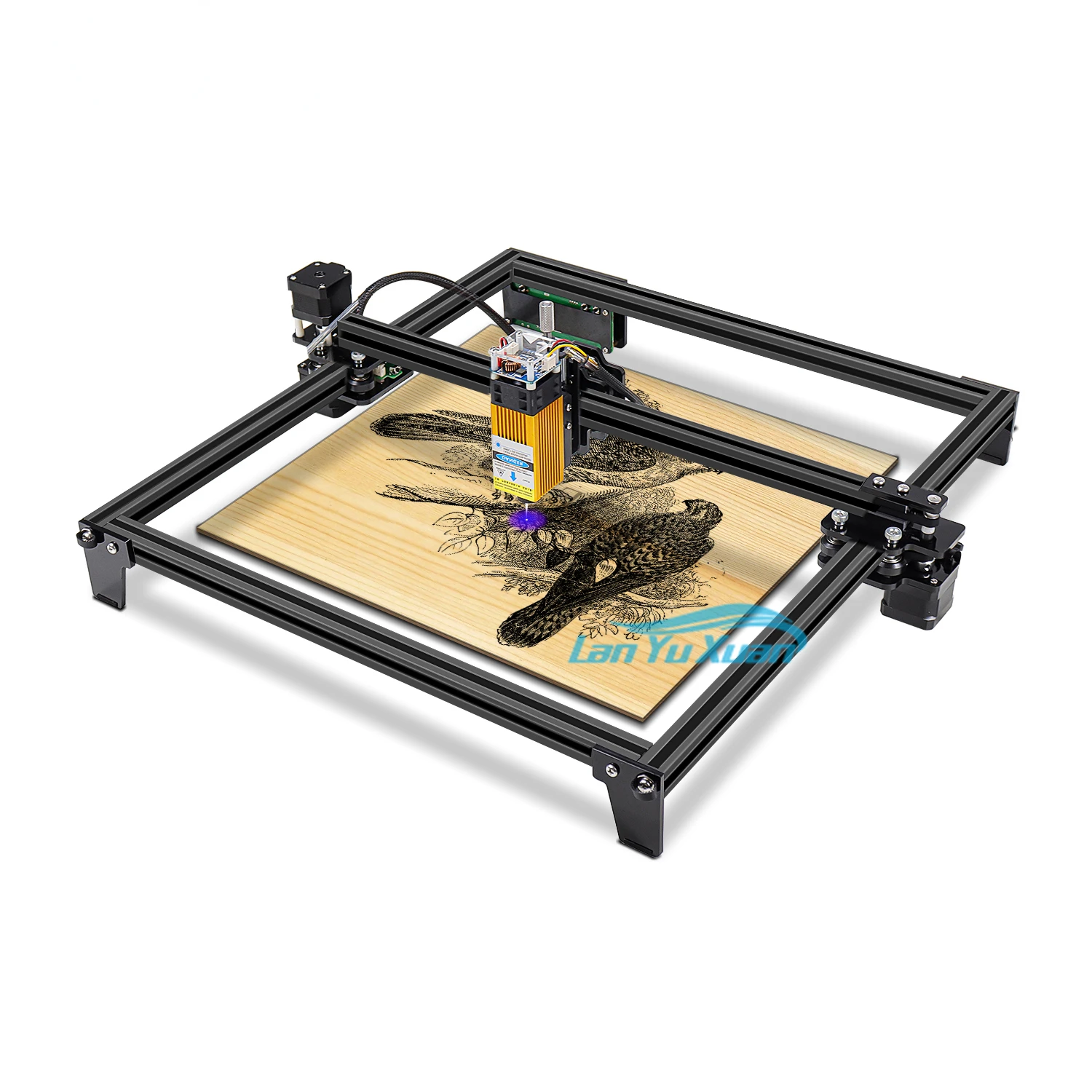 32-bit CNC Desktop Laser Engraver, Cutter, Wood Router, Engraving, Cutting Machine 37*37cm frame DIY Stainless steel