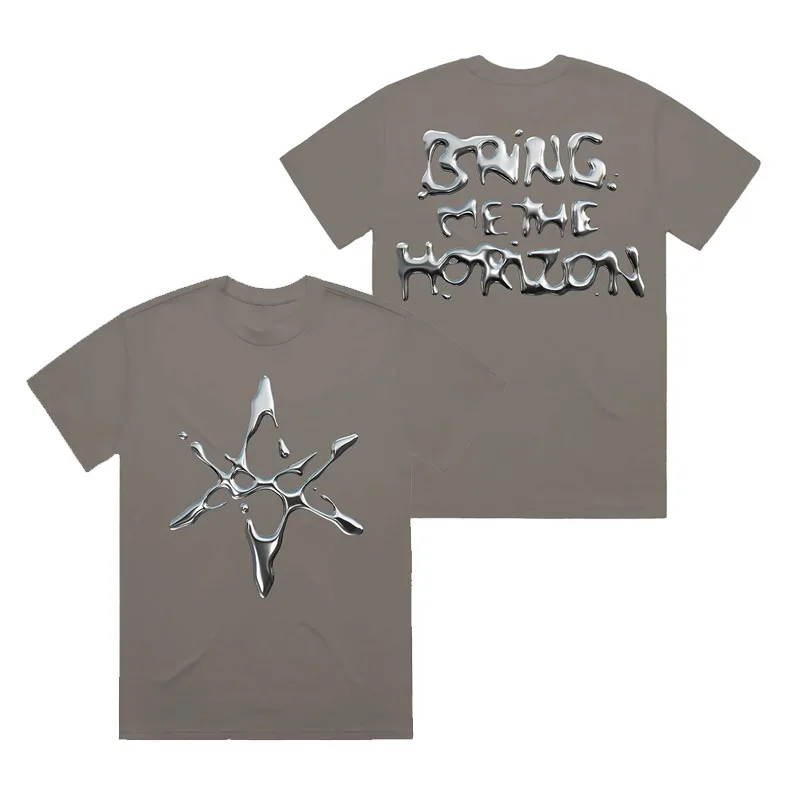 Y2k Bring Me The Horizon - Dark American Loose-Fitting Men's T-Shirt with Rock Style (Short Sleeve)