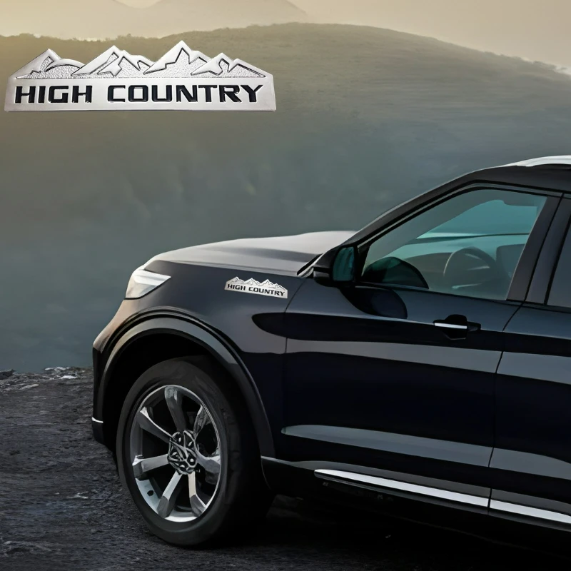 High Quality Modified Metal Car Sticker Paste High Country Snow Mountain Elements DIY Decorative Accessories