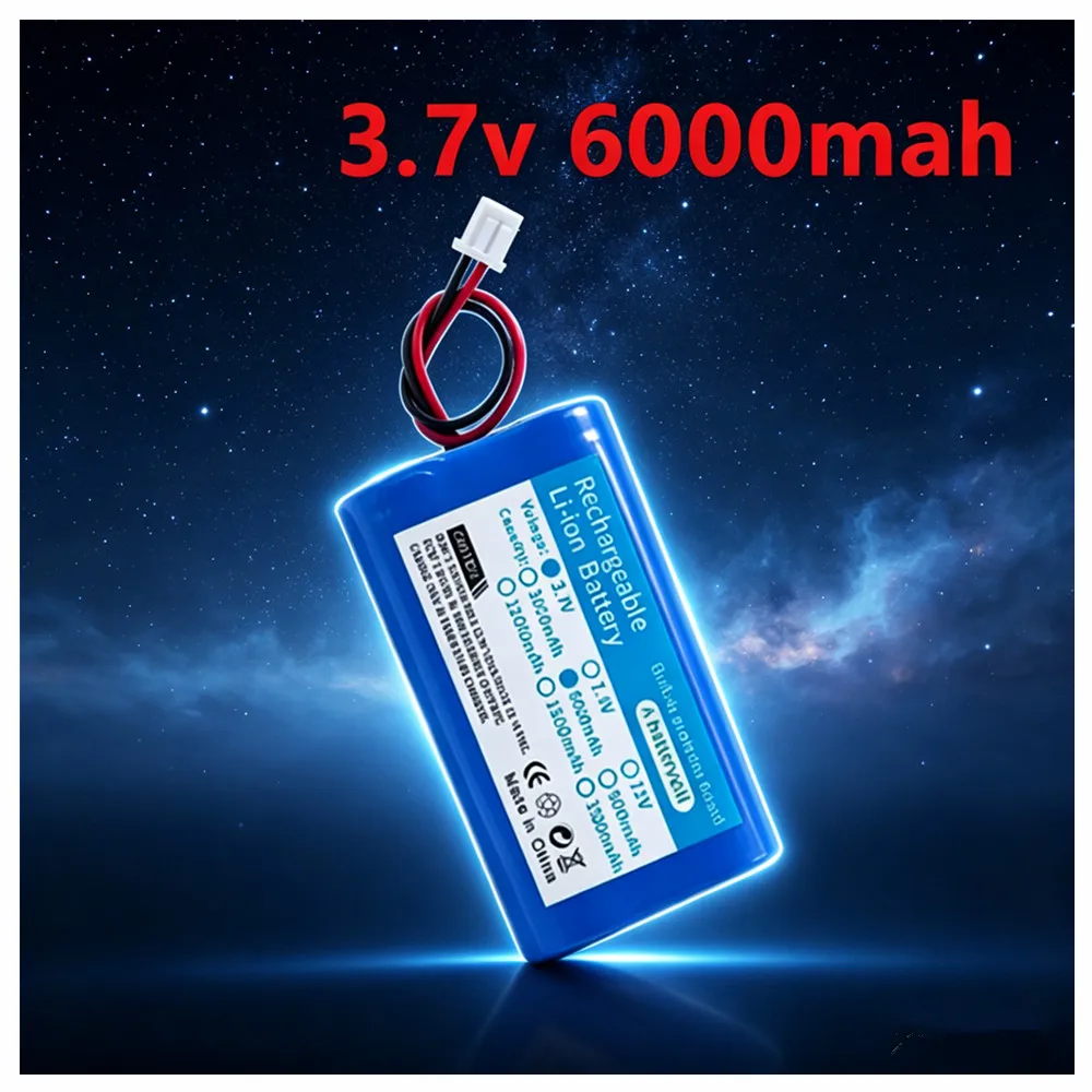 3.7V 18650 Lithium Battery 6000mah for Bluetooth Speaker Flashlight Singing Machine Hair Clipper Headlights,Sweeper Robot,toys