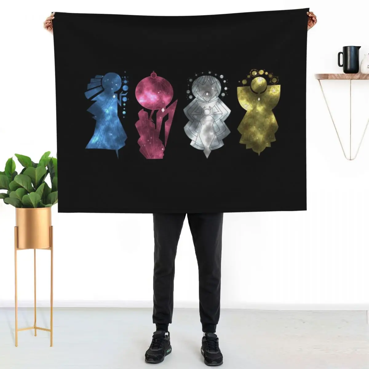 Diamond Authority Mural (Galaxy Design) Throw Blanket Single Flannel Luxury Thicken anime Tourist Custom Blankets