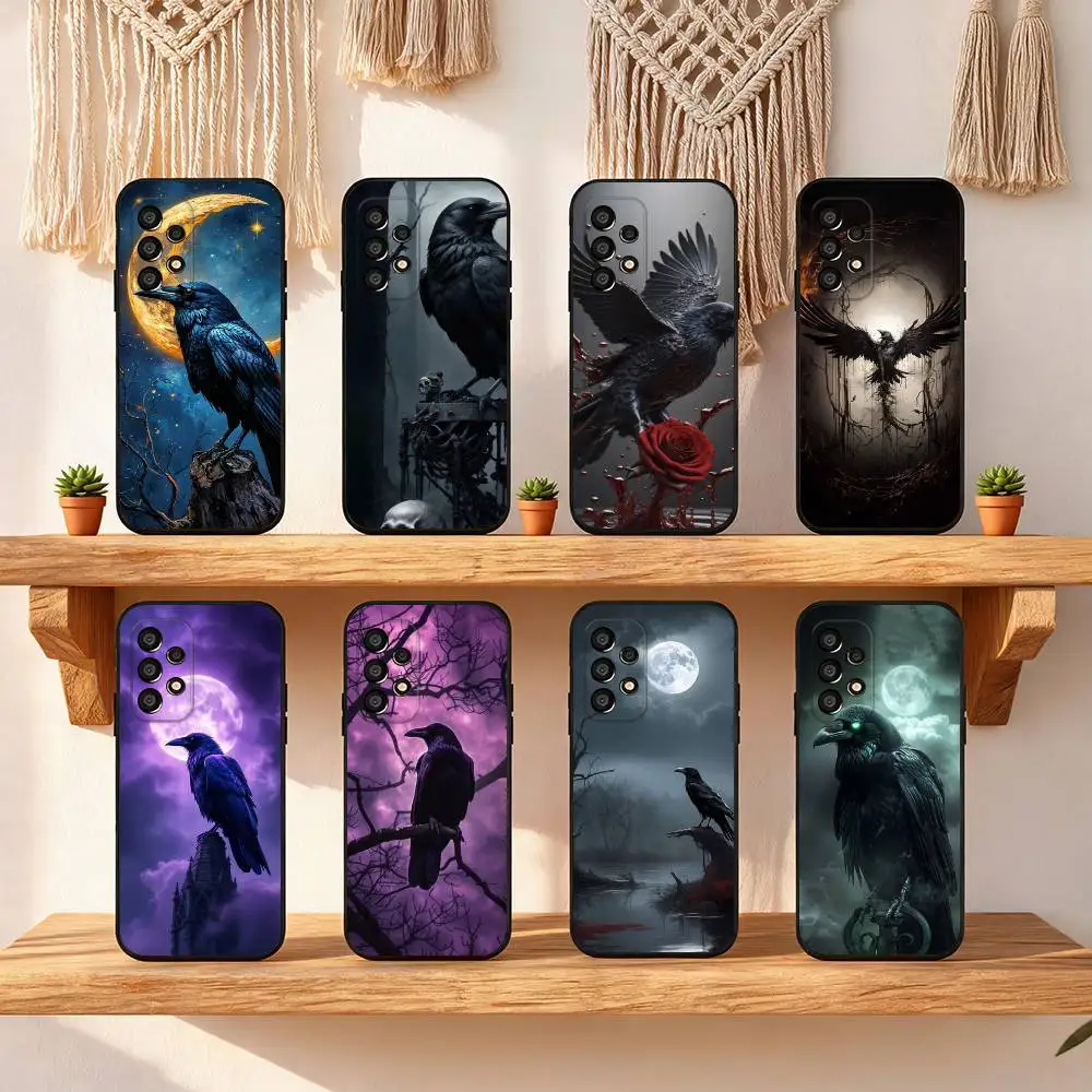 Magic Crow Phone Case For Samsung Galaxy S25 FE S24 S23 S22 S21 S20 S10 S10E Ultra Plus FE Note 20 Ultra Black Cover