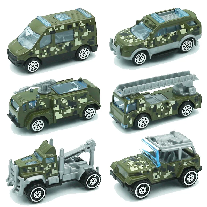 Simulation Car Taxiing Fire Engine Engineering Vehicle Military Vehicle Boy Car Model Random