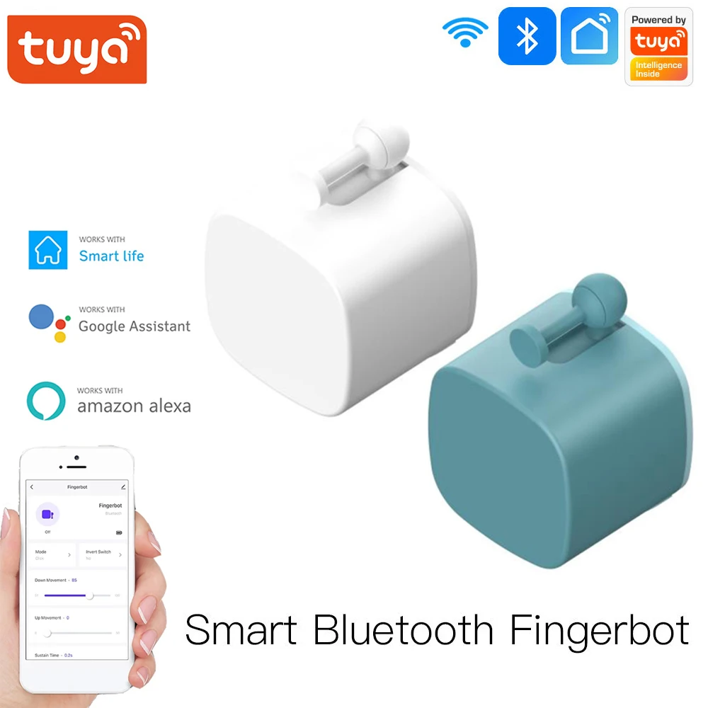 Tuya Smart Bluetooth Button Robot APP Remote Control Switch Timer Setting Physical Smart Home Automation Connect Gateway Option