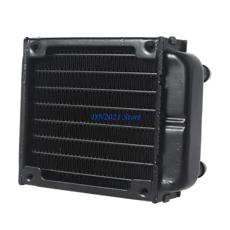

F3KE 80mm 10 Tube Computer Water Cooling Radiator G1/4 Female Thread Heat Dissipation for Computer CPU Water Cool System