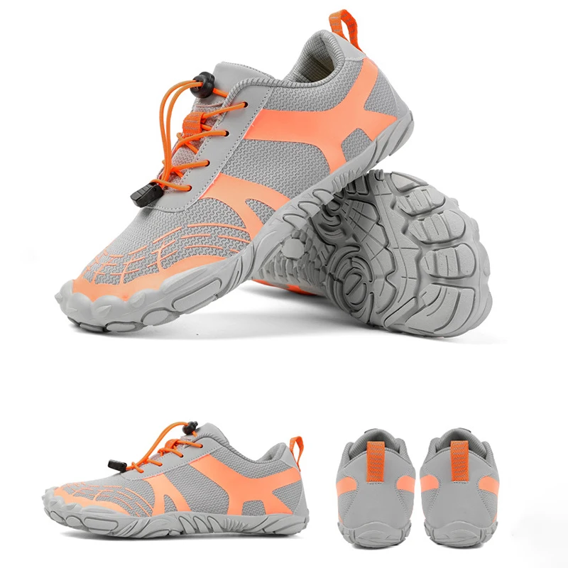 2023 Thickened Outdoor Barefoot Mountaineering Shoes Breathable Hiking Shoes Men's Off road Climbing and Running Shoes Size36-47