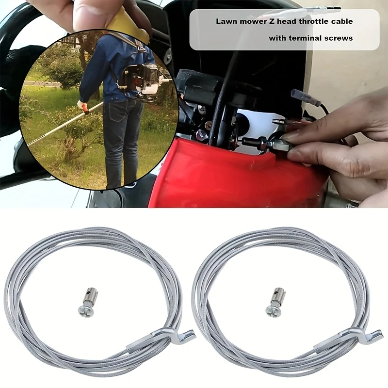 Lawn Mower Throttle Cable Z-Hook Engine Brake Wheel Drive Throttle Cable Trimmer Throttle Cable Garden Power Tool Accessories view 4