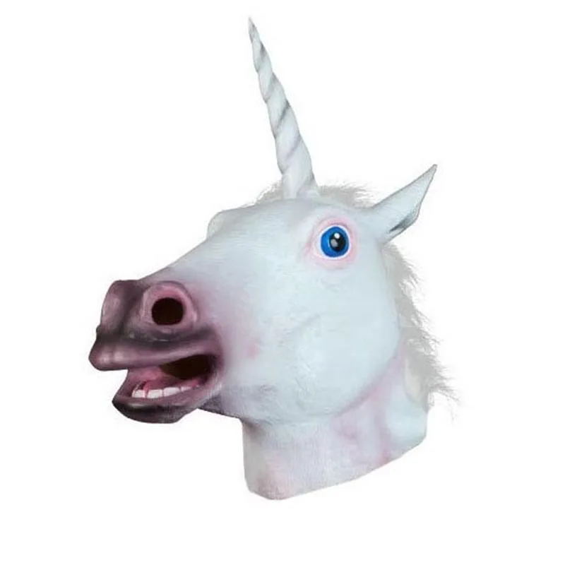 Le Cool Unicorn , face animal , horse from TikTok, funny latex head mask