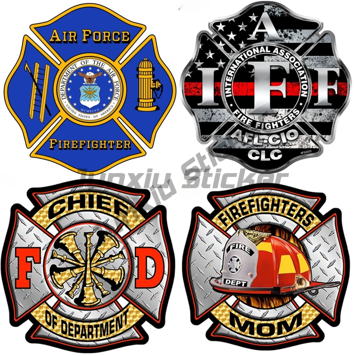 

Firefighter Fire Department Volunteer Honor Badge Sticker Firefighter Honor Courage Rescue Sticker Car Truck Cooler Firefighter