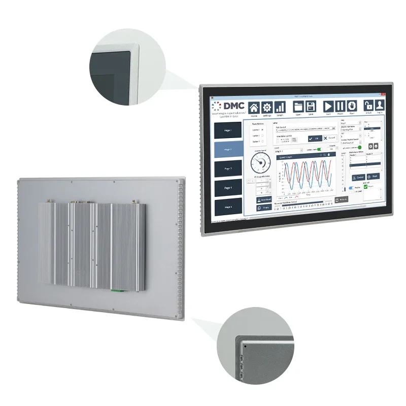 TLF Fanless 10 11 12 15 15.6 17 19 21 22 23 24 Inches Embedded Touchscreen Industrial Open Frame Panel Pc for Factory Control