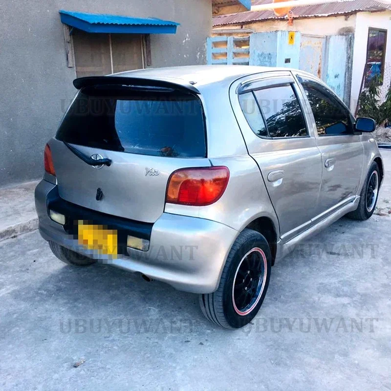 Use For Toyota Vitz Spoiler Rear Trunk Lid Car Spoiler Wing 2002--2013 ABS Material Customize Color DIY Paint Sport Car Spoiler