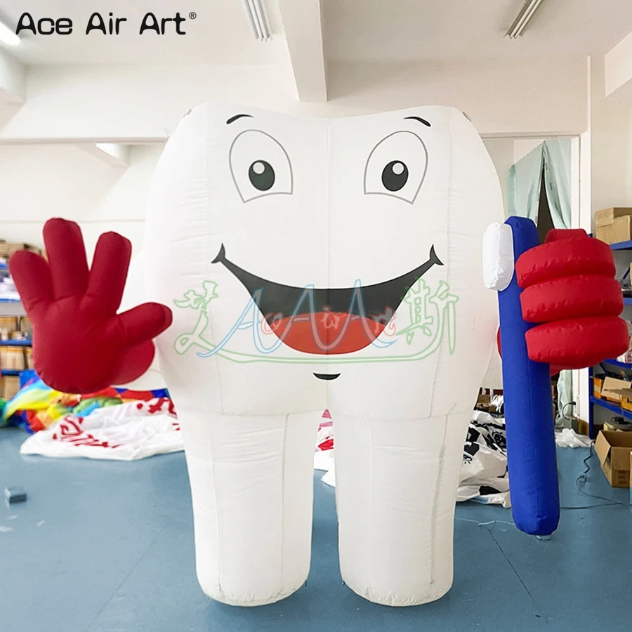 Réplica inflável do modelo dental da propaganda alta de 2.5/3/3.6m para a decoração da loja feita por Ace Air Art