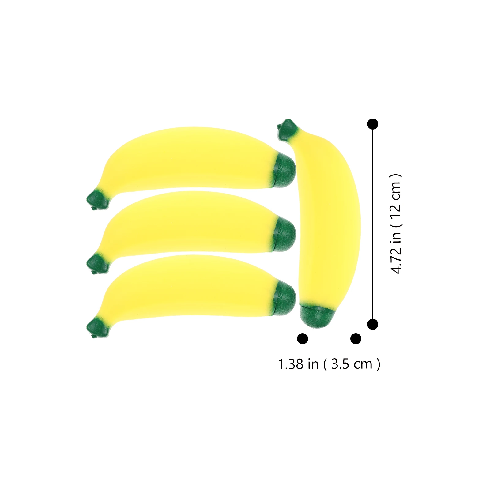 

4 Pcs Stress Relief Toy Banana Decompression Toys Pressure-relief Reducing Sensory Reliever Yellow Fruit Hand Office
