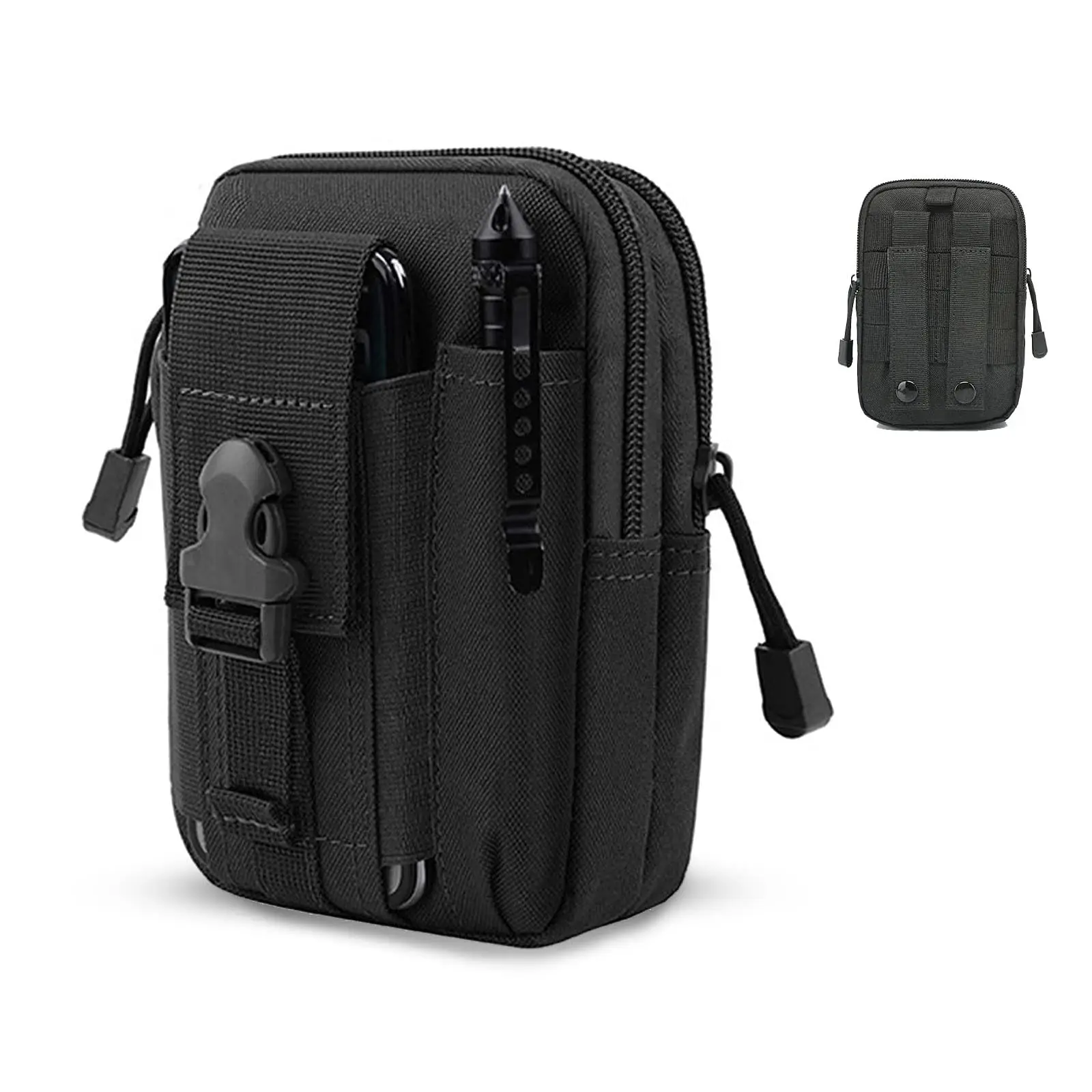 

Tactical Molle Pouch, Universal EDC Waist Bag Pouches, Outdoor Belt Bags Gear Tool Gadget Pocket with Cell Phone Holster