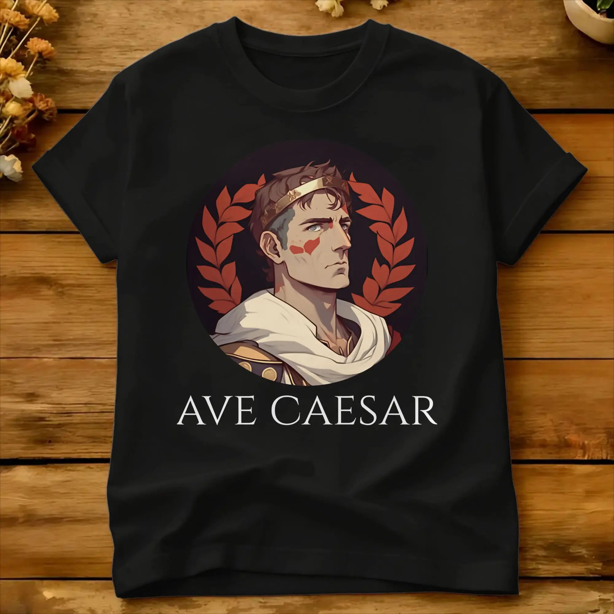 Ave Caesar Ancient Roman History  Anime Cotton T-Shirt For Male Summer  Y2K Retro T Shirts Hippie Tees Oversize Custom Logo Tops