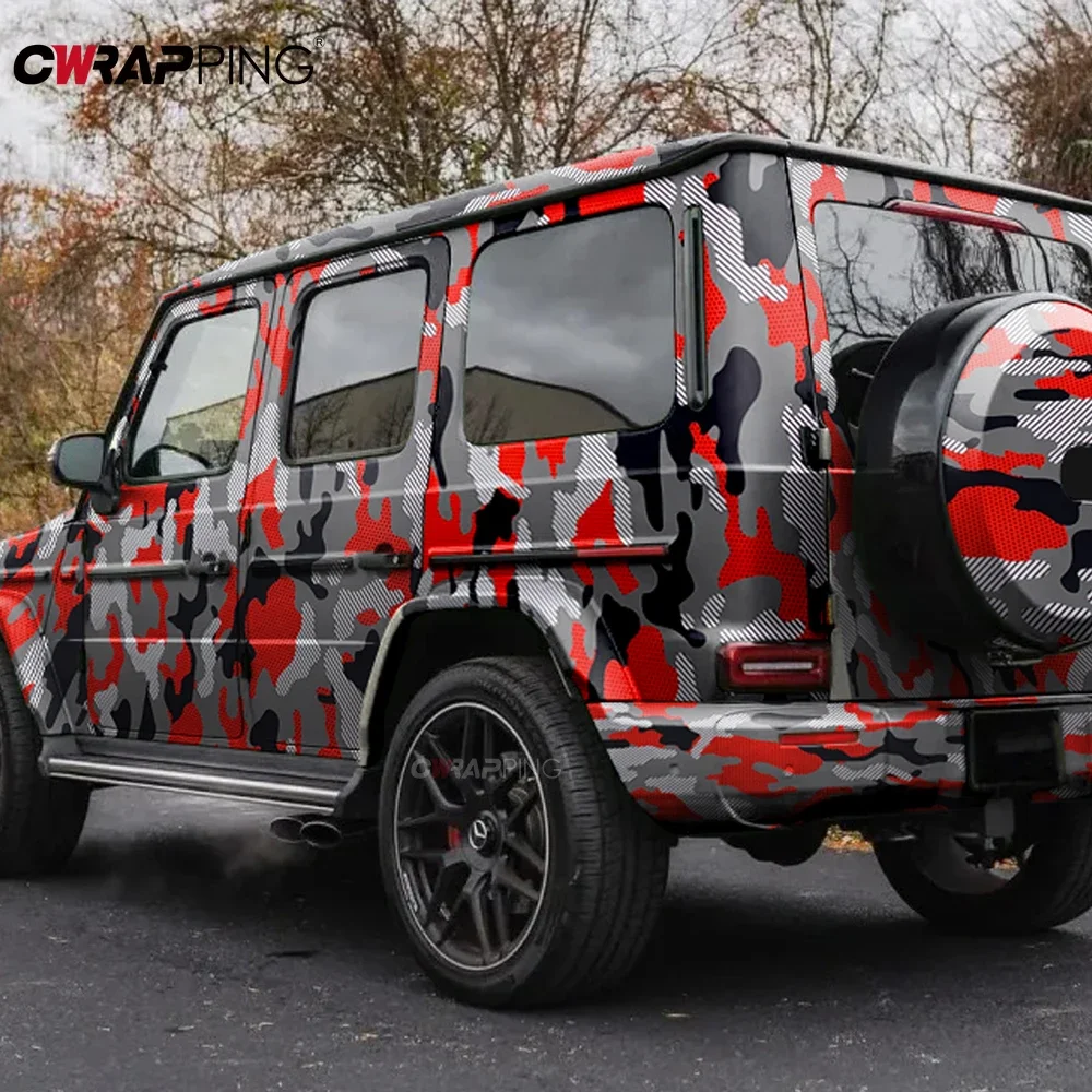 Polka Dot Camo Vehicle Wrap Vinyl Car DIY Waterproof PVC Self-adhesive Film Vinyl for Motorcycle Helmets Car Tuning Stickers
