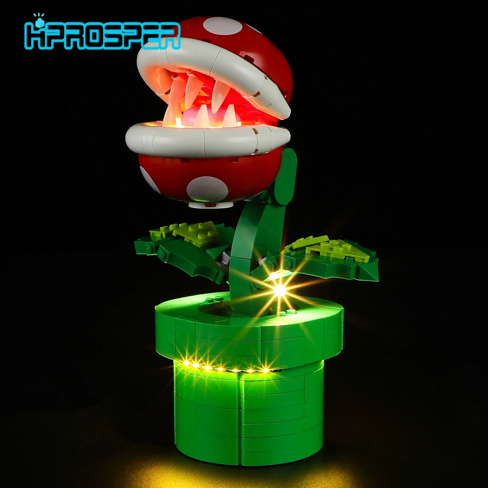 Hprosper 5V LED Lights For 71426 Piranha Plant Decorative Lamp With Battery Box (Not Include Lego Building Blocks)