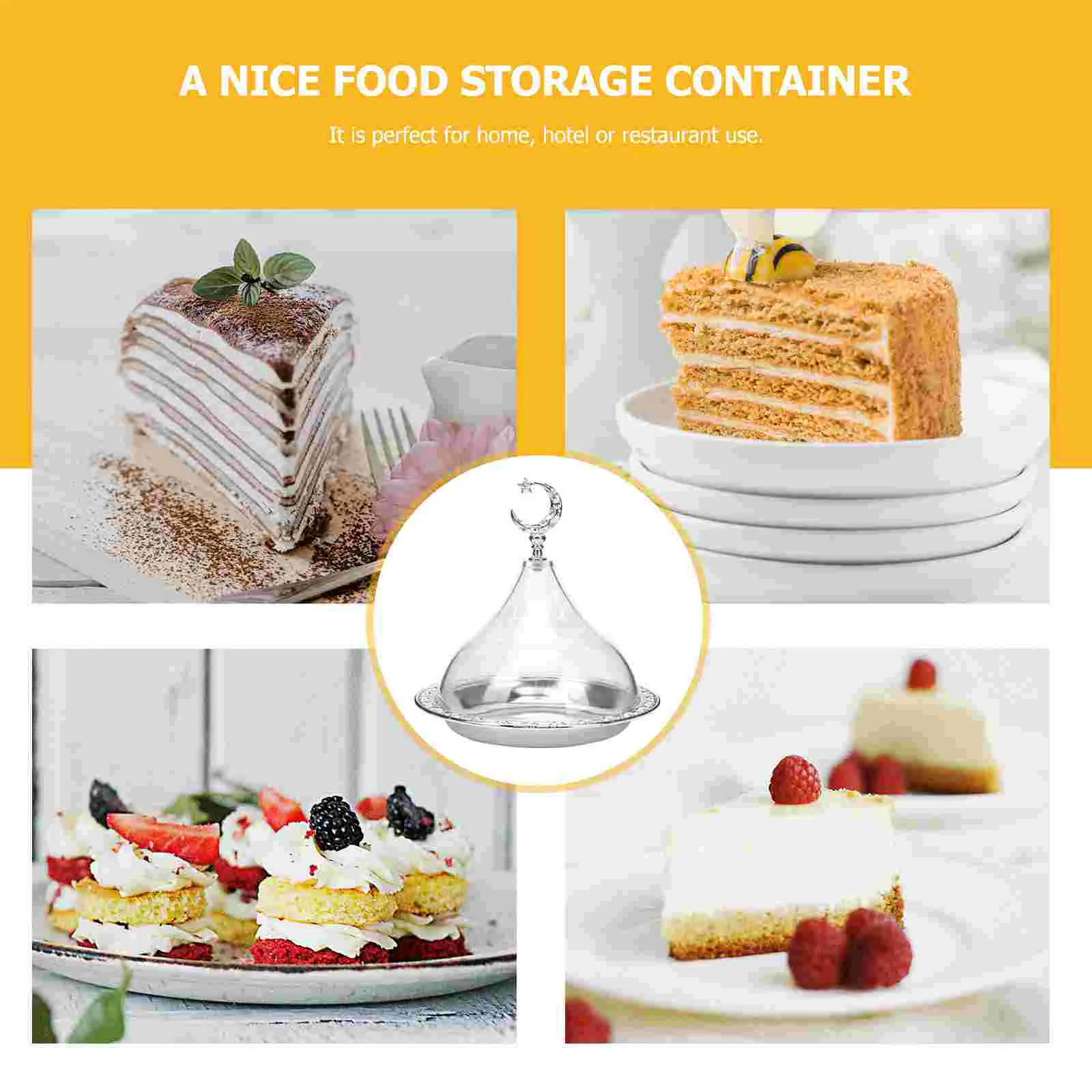 Dessert Storage Tray Electroplating Plate Solid Color Fruit Food with Clear Pastry Platter Acrylic Cake Container Portable