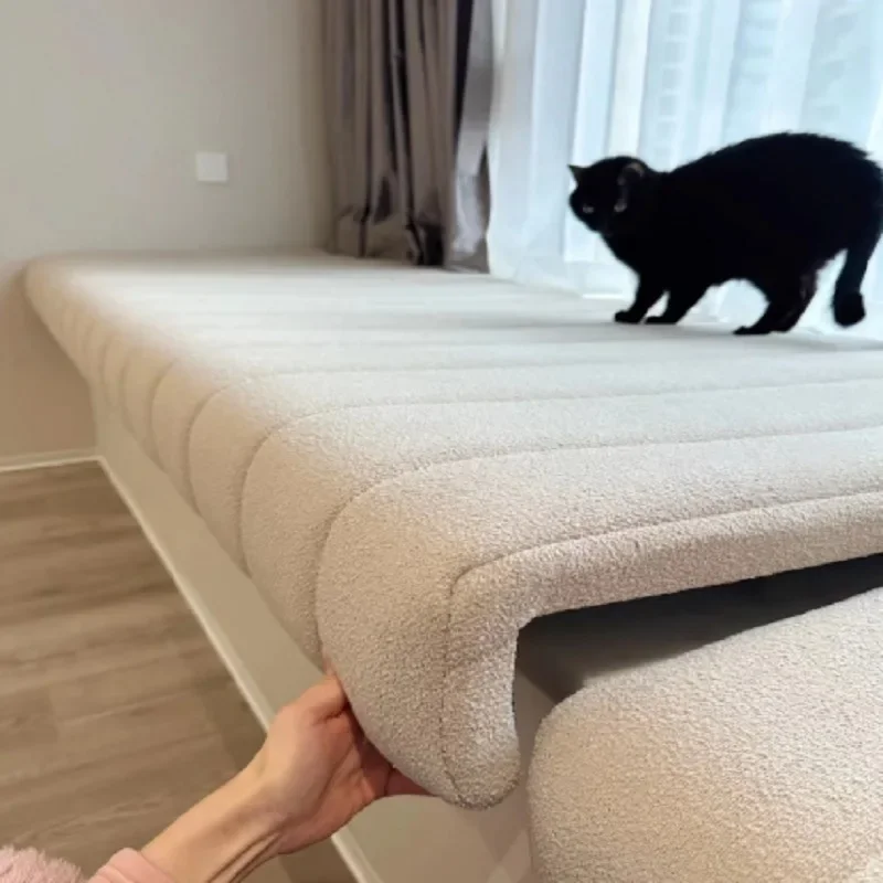 Internet celebrity teddy velvet window sill mat bay window mat master bedroom balcony four seasons