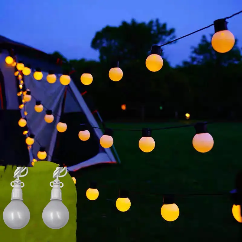 Custom G50 New Waterproof Light String Large Bulb Plug-in Outdoor Camping Dress-up Wedding Hotel Project Christmas Decoration Su