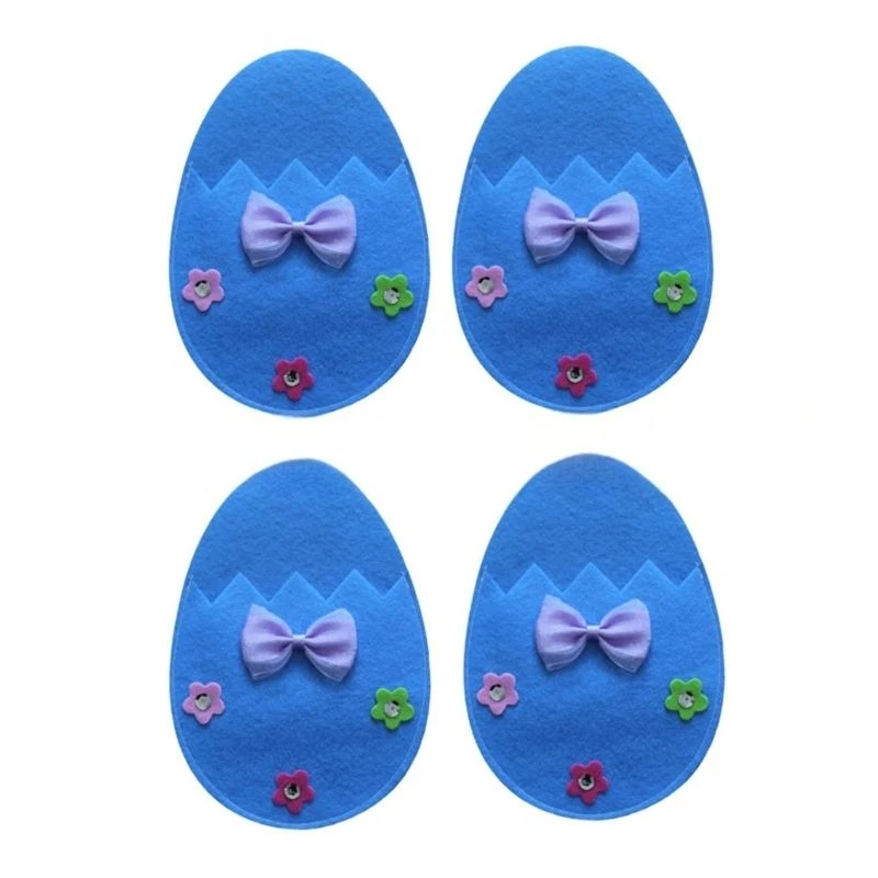 

4pcs Easters Themed Flatware Sleeves Easy To Clean Fabric Cutlery Holders Great For Hosts And Holiday Enthusiasts