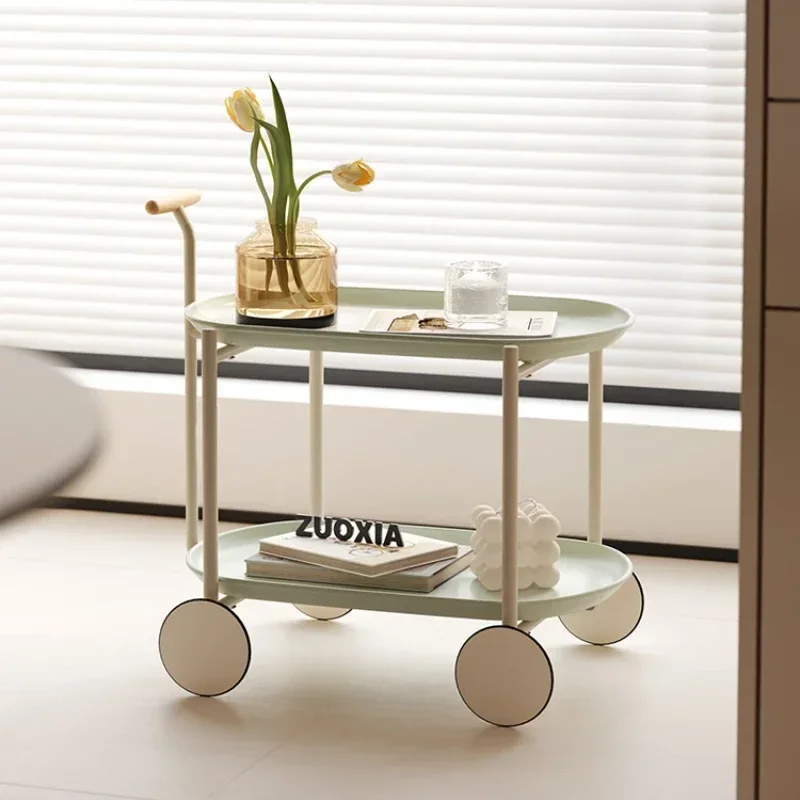 

Trolley Movable Side Table Storage Rack Internet Fashion Living Room Nordic Furniture Simple Dining Car Coffee Table