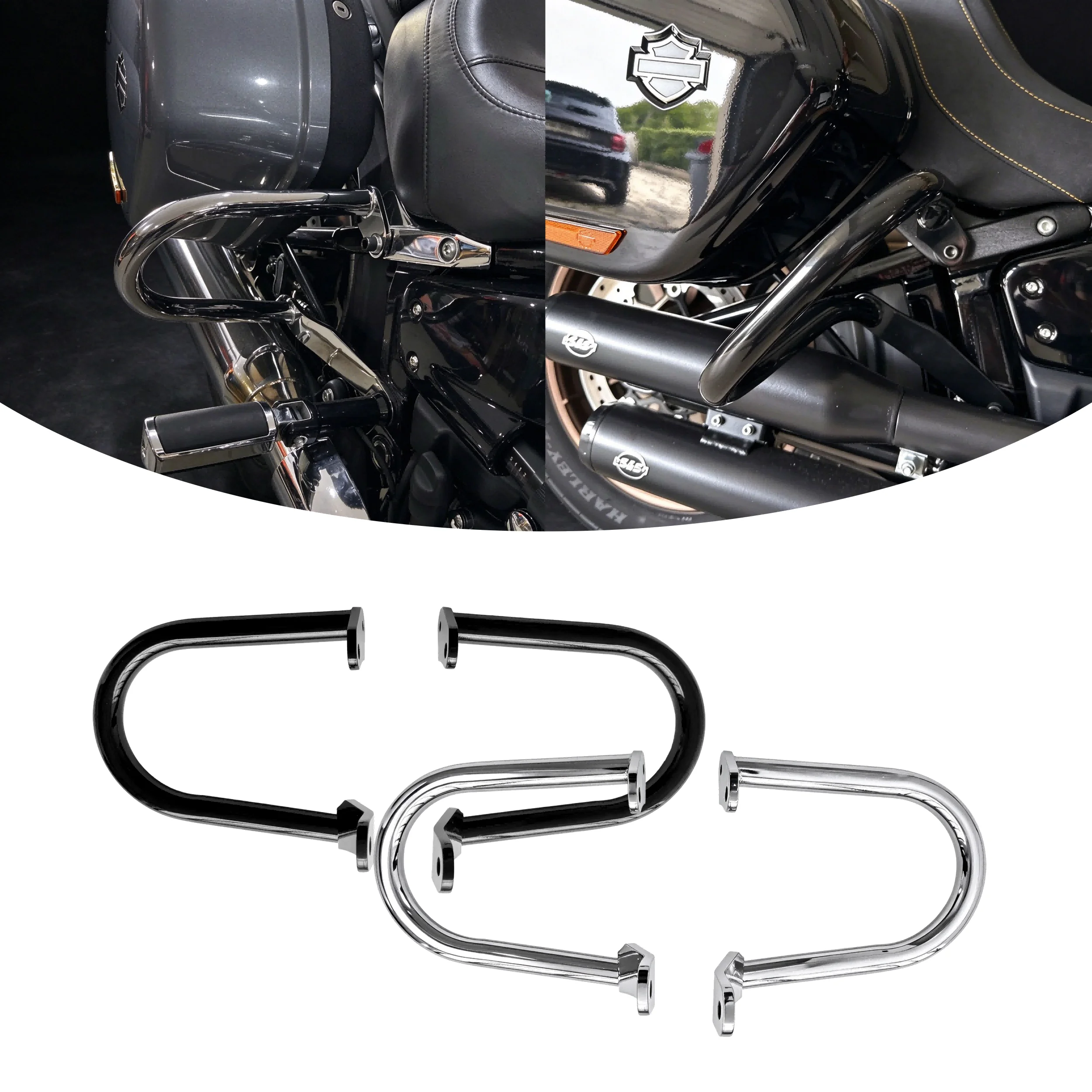 Motorcycle Accessories Saddlebag Guard Crash Bar Protection for Harley Sport Glide 2018-up&Low Rider ST 2024-up