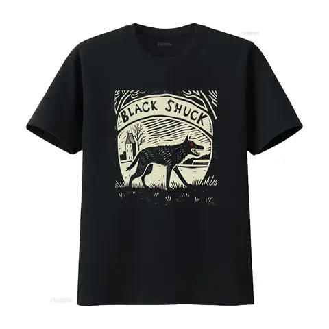Black Shuck Devil Dog East Anglia tee Norfolk Suffolk folklore T Shirt long or short sleeves vintage Washed