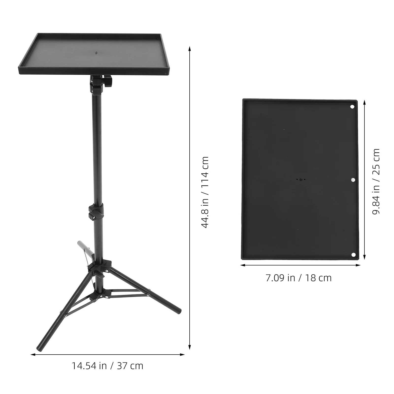 Monitor projetor montar suporte de mercadorias noturnas para tripé de laptop abs altura ajustável fora