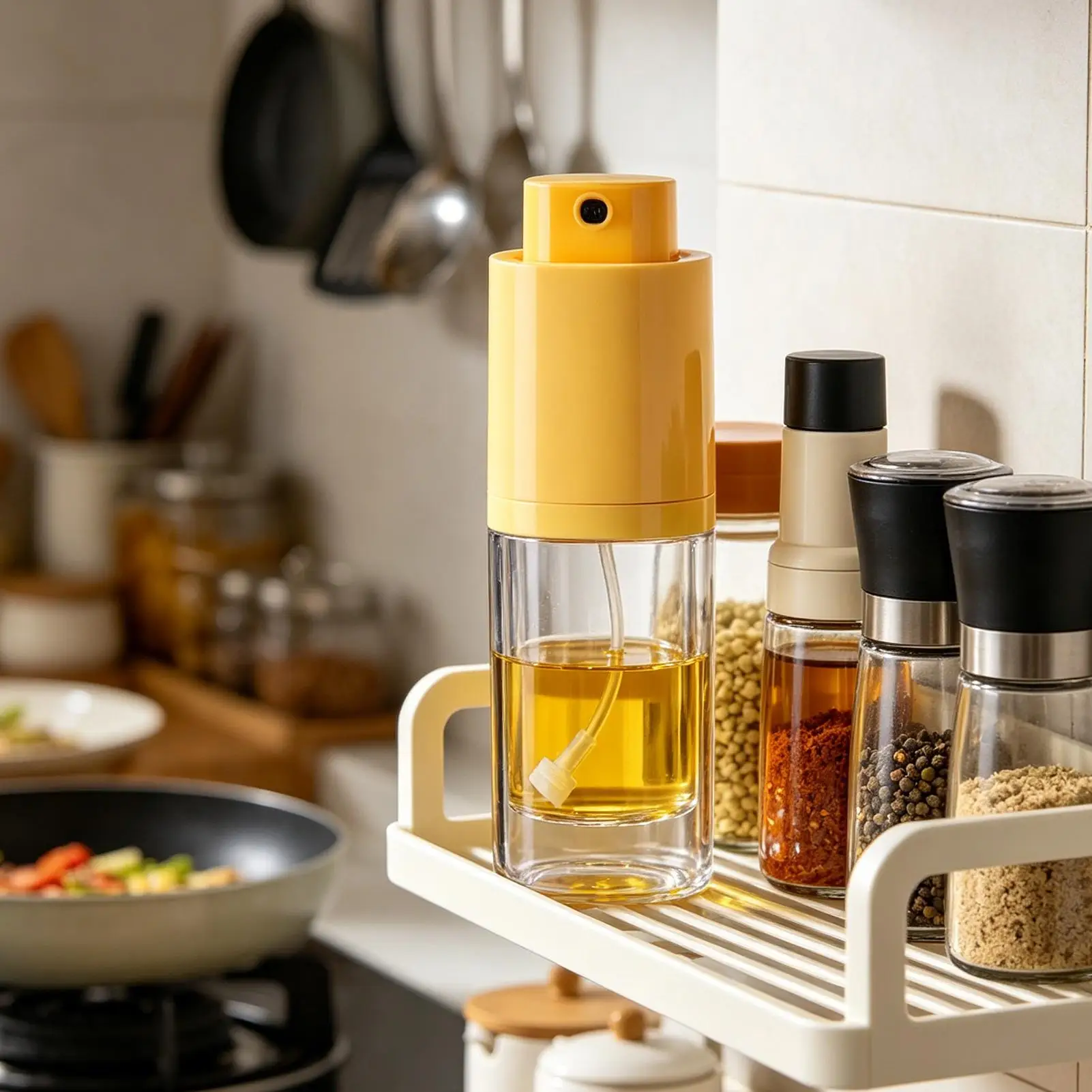 

Oil Sprayer For Cooking Leak-Proof Precise Retractable Oil Mister Spray Bottle For Cooking For BBQ Air Fryer Baking Frying