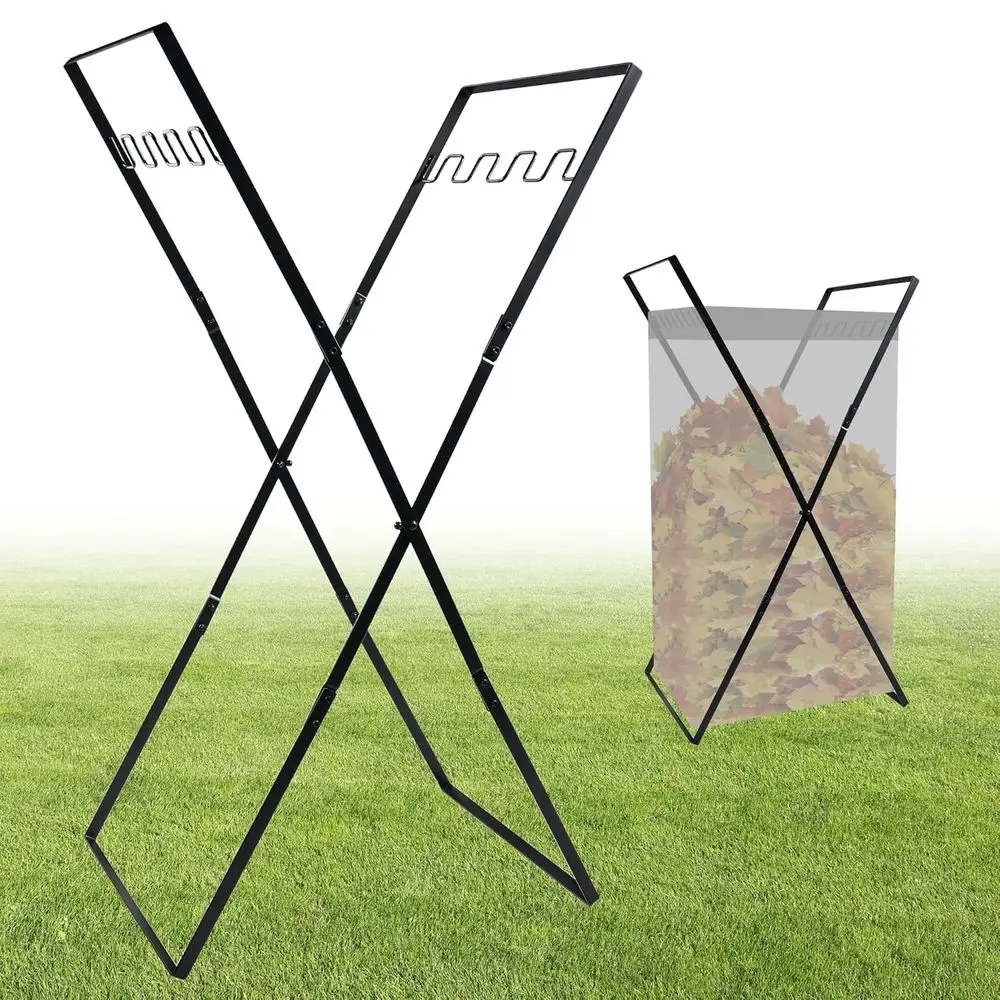 

Portable Outdoor Trash Bin Stand for 30-50 Gallon Bags - Ideal for Yard Cleanup, Camping, and Lawn Maintenance