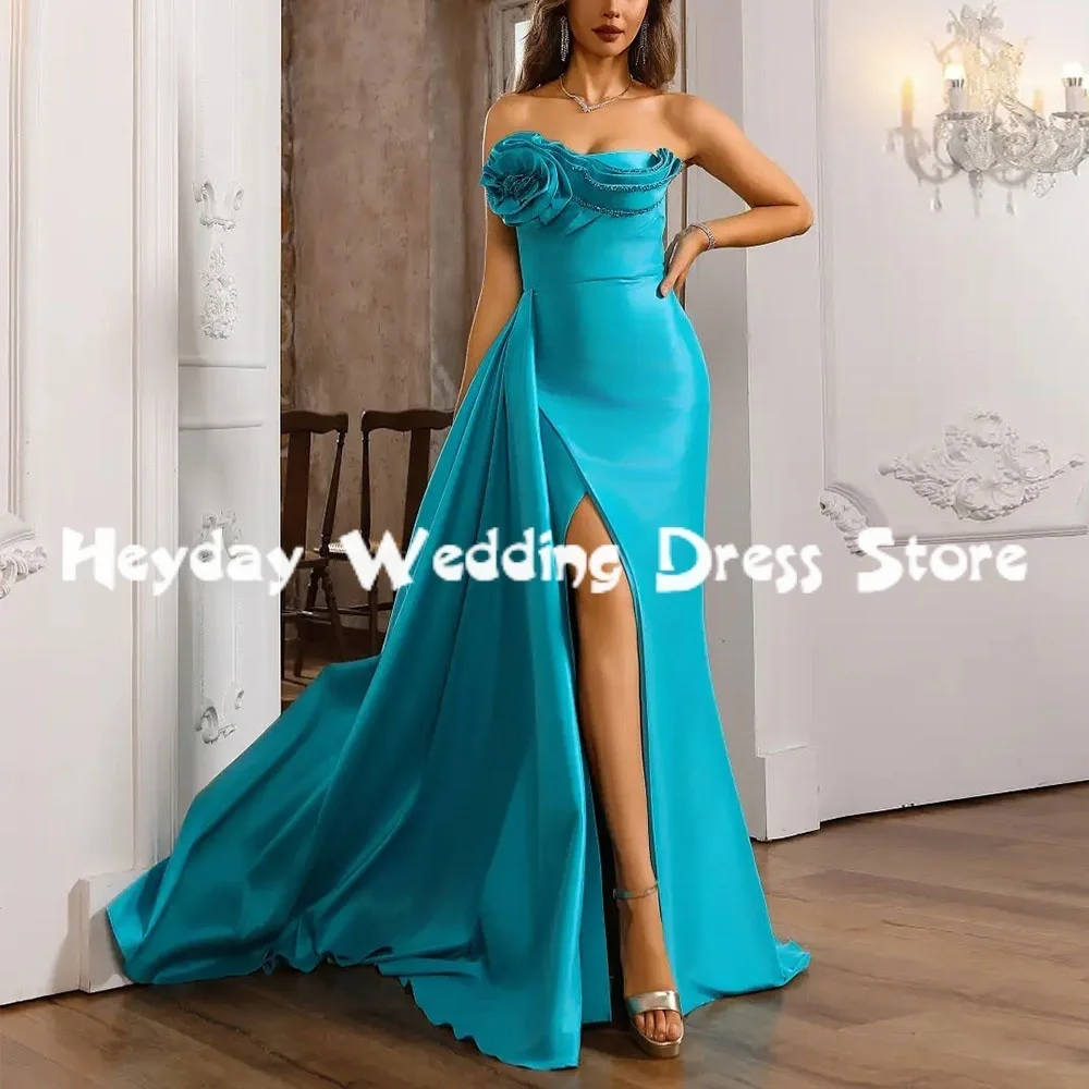 

Heyday Women's Customized Mermaid Straight 3D Flower Evening Dresses With Sleeveless Floor-Length Formal Elegant Dresses 2025