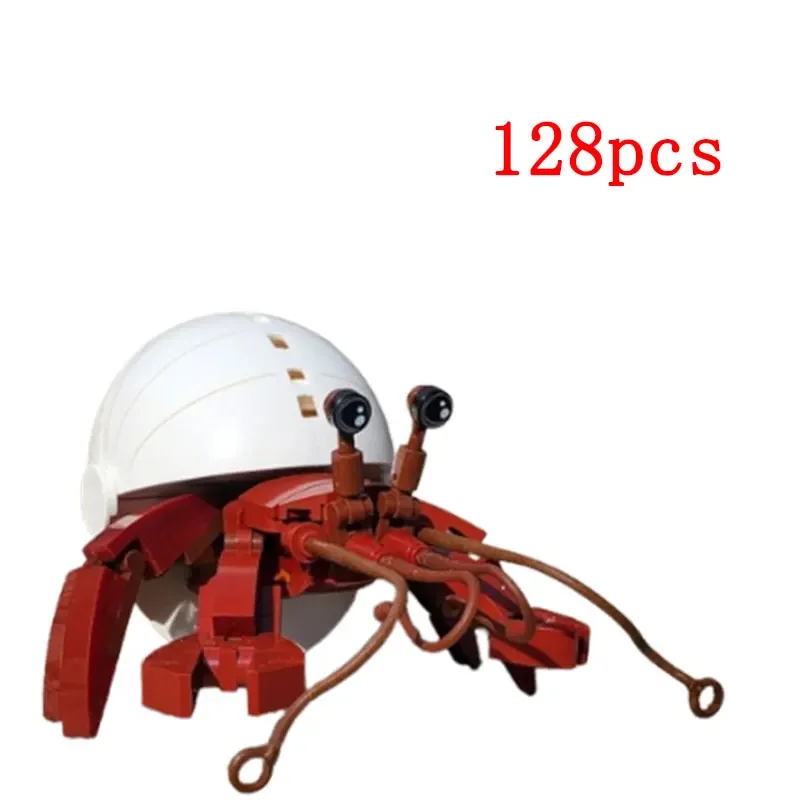 الناسك كراب الجسيمات الصغيرة الجمعية اللبنات نماذج للحيوانات الناسك كراب لتقوم بها بنفسك هدية لعبة 128 قطعة #2