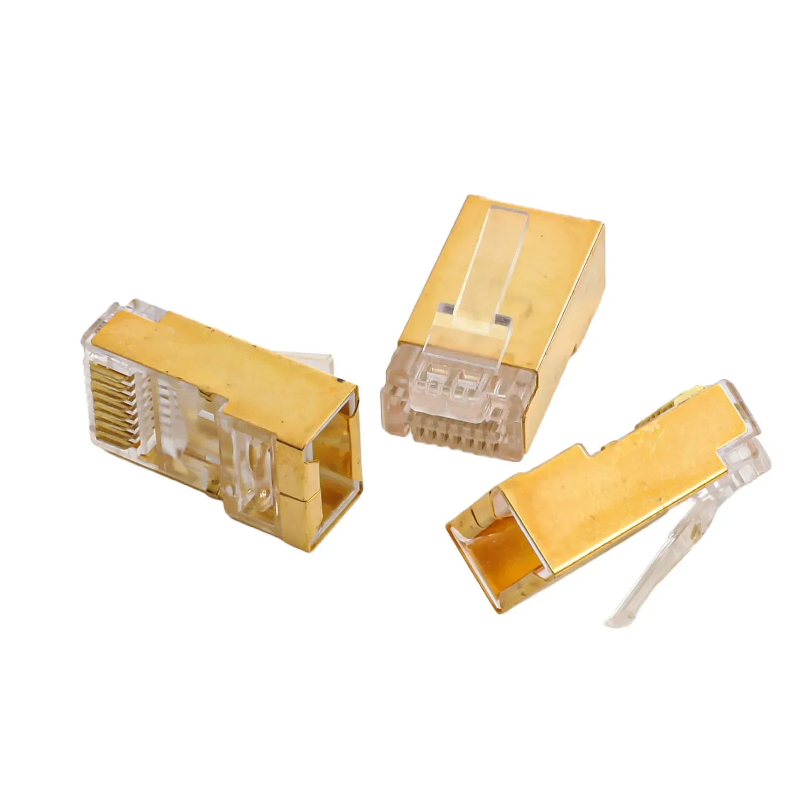 Perforated CAT6 Gold Pure Copper Gold-plated Ultra Six Class Single Row Shielded Through-hole Computer Heads