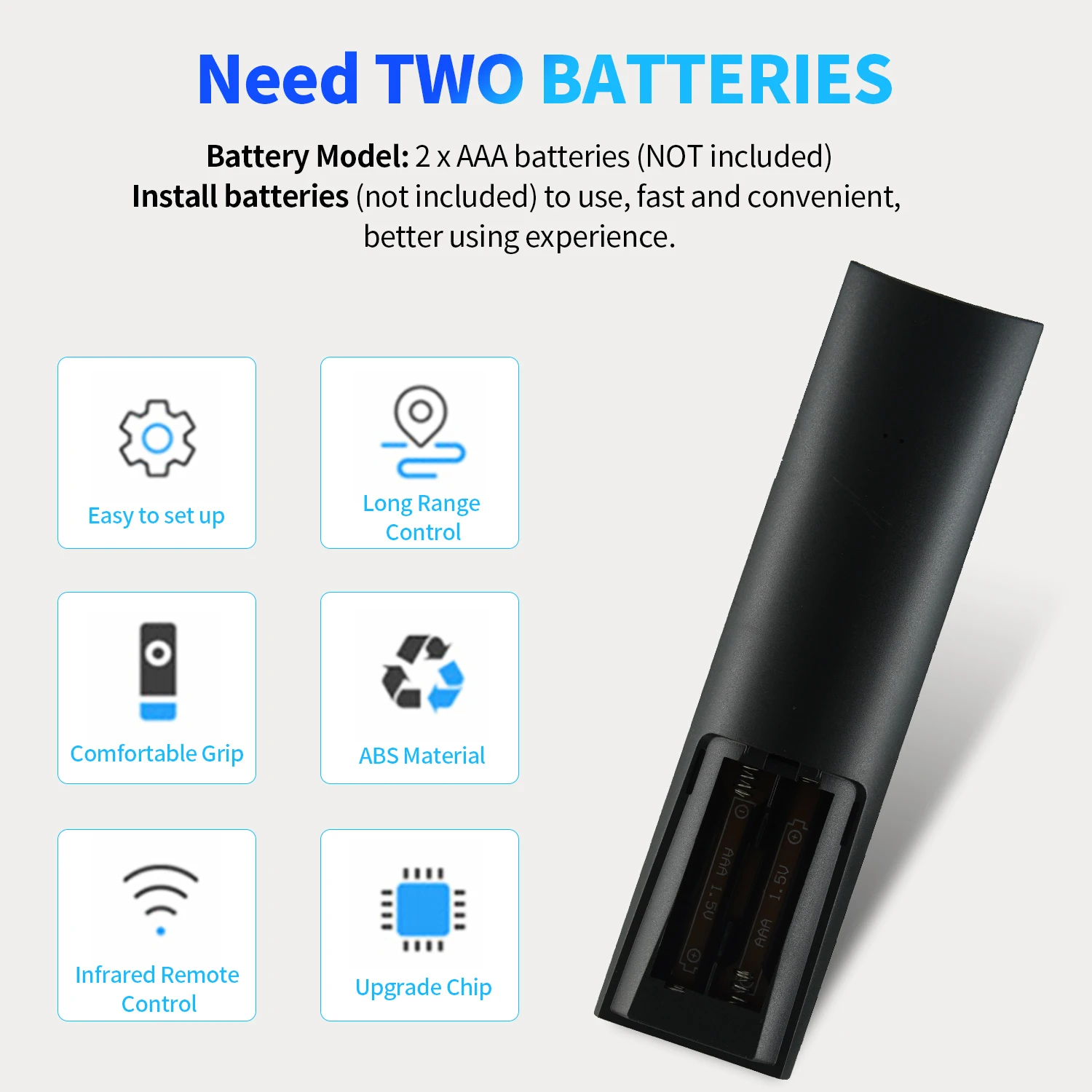 New HE001Replacement Remote Control for Hisense 4K UHD Android Smart TV with Netflix Prime Video Disney tubi HotKeys