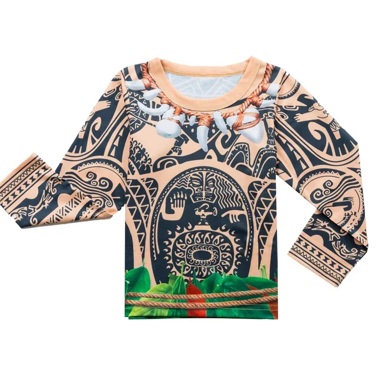 أطفال هالوين ماوي الوشم زي حفلة تأثيري المحيط الهادئ فستان الأميرة أنيمي الكرتون لعب الأدوار وتتسابق