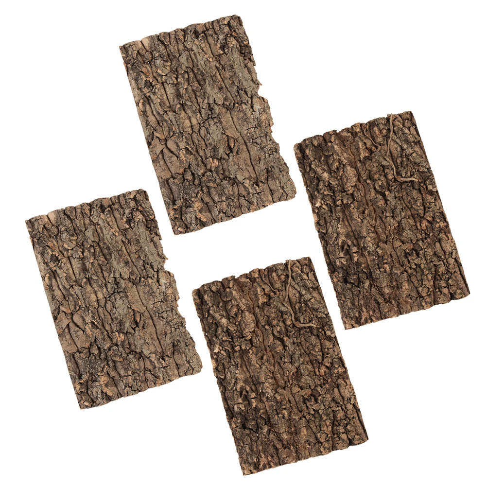 

4pcs Bark 30x20cm Reptile Terrarium Decor Cage Background Lizard Spider Hideout Natural Long Life