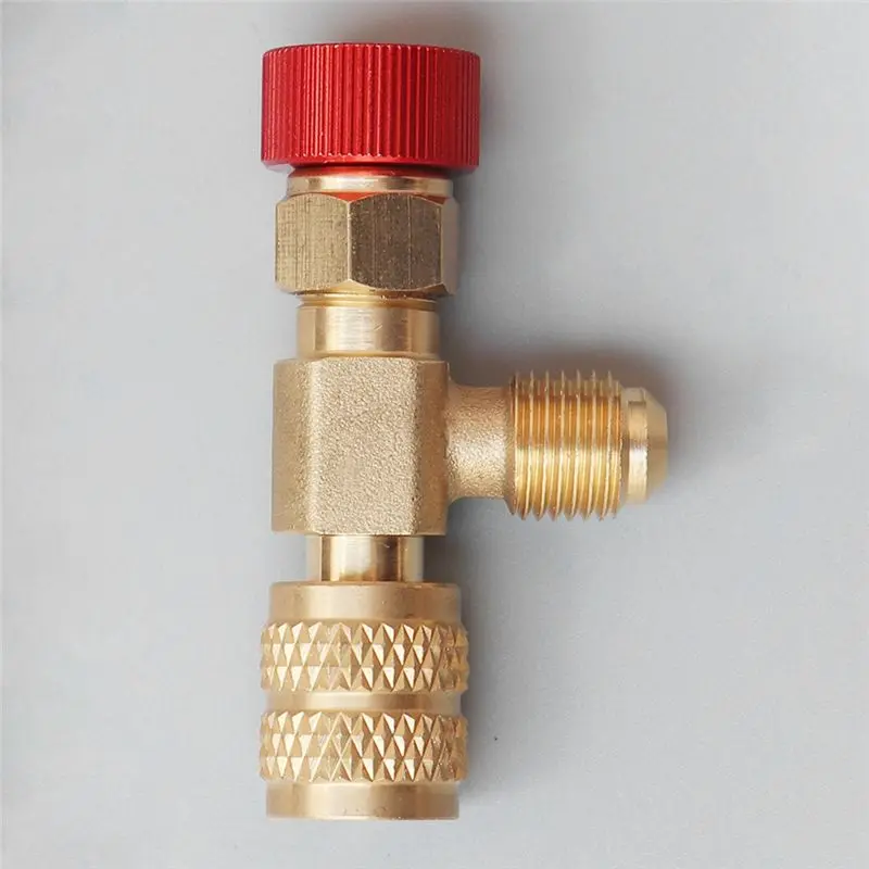 A98E-R22 AC Valve 1/4 Inch Filler Joint A/C Refrigerant Valve Air Conditioning Repair And Fluoride Safety Adapter Easy Install D