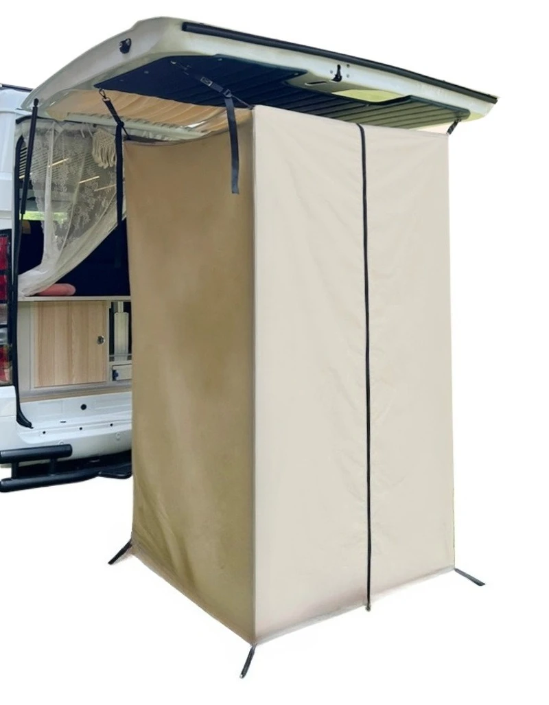 

Portable Foldable Camping Shower Tent Awning Mobile Changing Room Built-in Light Emitting Diode Bar Light