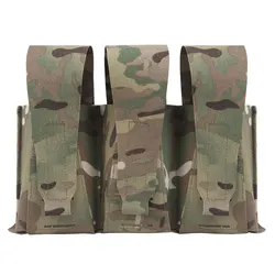 Tactical Triple Magazine Pouch 2.5cm/G Hook Buckle for 5.56/M4/AR15/AK Airsoft LBT 6094 K series Vest Plate Carrier Front Panel