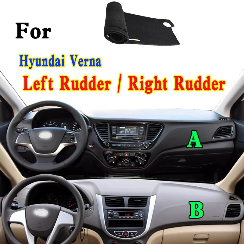 

For Hyundai Verna Dashmat Dashboard Cover Instrument Panel Insulation Sunscreen Protective Pad Ornaments