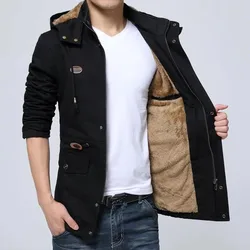 Gabardina informal holgada para hombre, chaqueta con capucha a prueba de viento, cortavientos con bolsillos y cremallera, M-5Xl de calle, Otoño e Invierno
