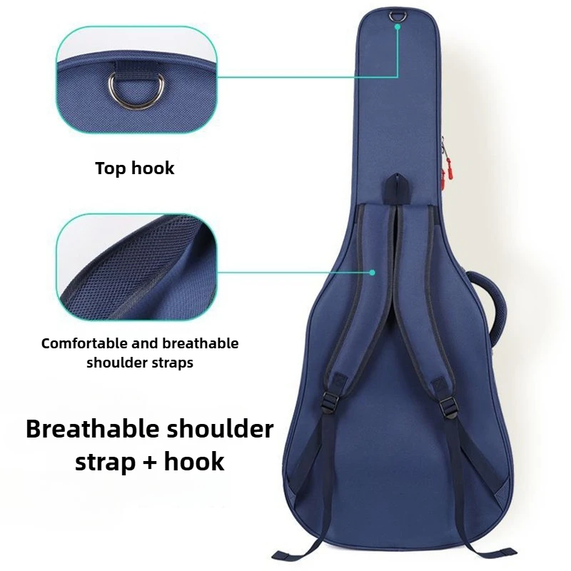 40/41 بوصة الغيتار الشعبي على ظهره الملونة الغيتار حقيبة كتف المحمولة القيثارات تخزين واقية أجزاء الآلات الموسيقية #4